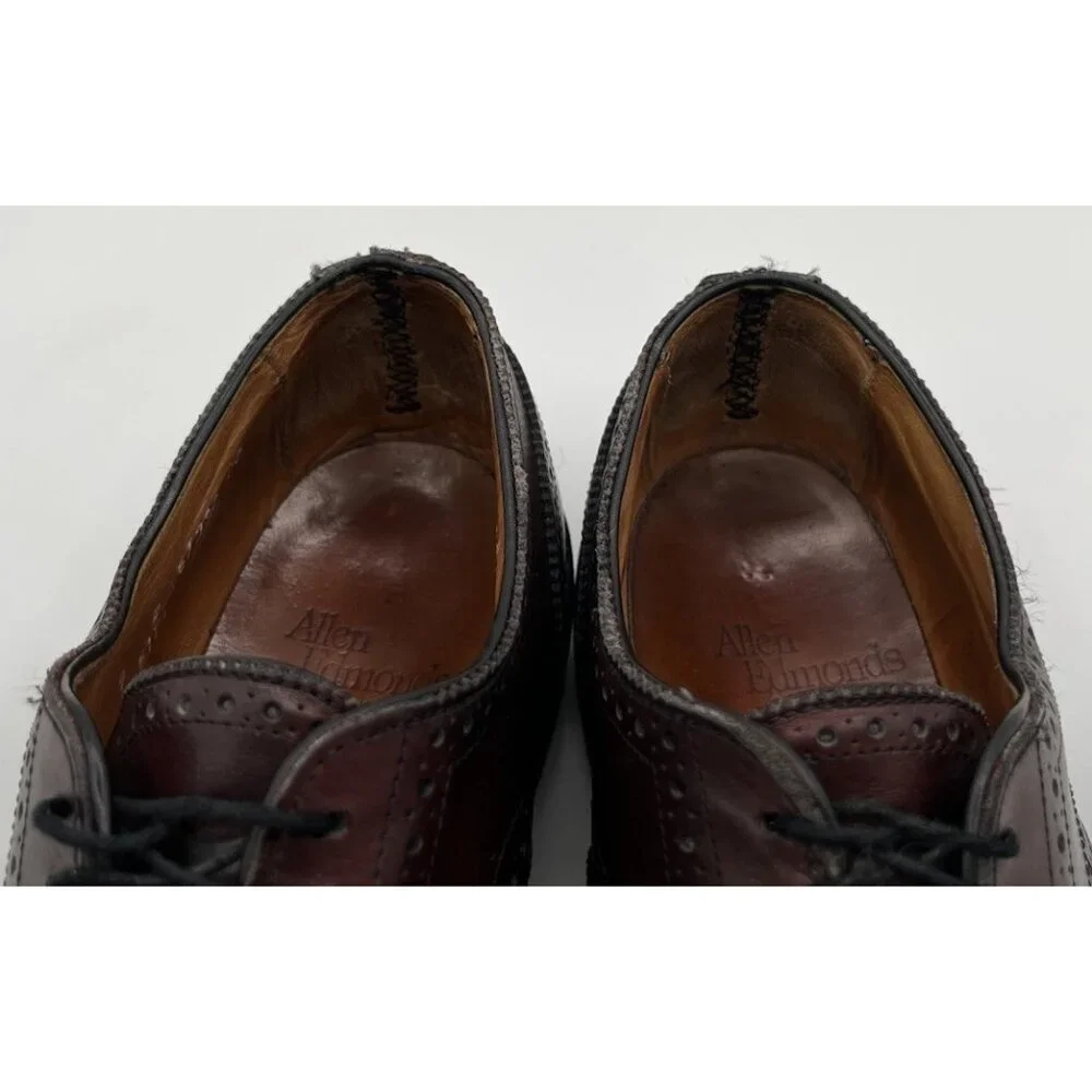 Allen Edmonds Lexington Men’s Size 9D Burgundy Leather Cap Toe Wingtop Oxford